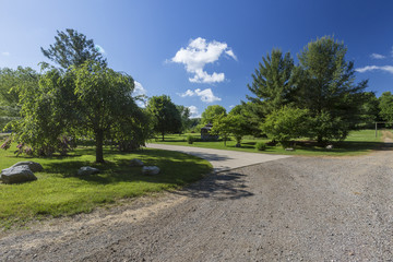 Fototapeta na wymiar Private lac, garden, landscape in Buchanan, Michigan in Florida