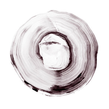Abstract circle acrylic and watercolor painted background.