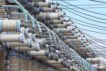 Electrical substation.The power generation equipment.
