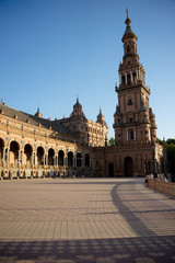 Fototapeta na wymiar Plaza de Espana, City Hall in Seville, Spain, Europe