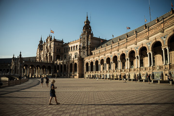 Obraz premium Plaza de Espana, City Hall in Seville, Spain, Europe