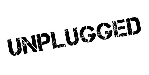 Unplugged rubber stamp. Grunge design with dust scratches. Effects can be easily removed for a clean, crisp look. Color is easily changed.