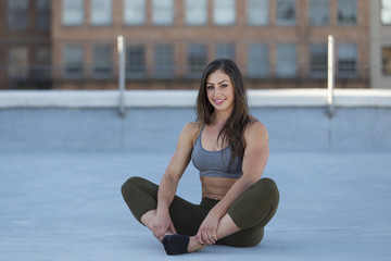 Brunette Fitness model