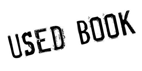 Used Book rubber stamp. Grunge design with dust scratches. Effects can be easily removed for a clean, crisp look. Color is easily changed.
