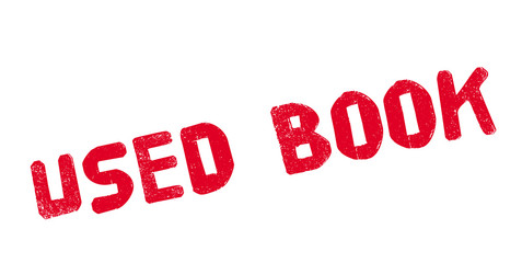 Used Book rubber stamp. Grunge design with dust scratches. Effects can be easily removed for a clean, crisp look. Color is easily changed.