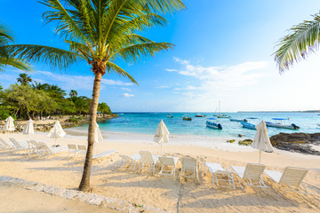 Akumal - paradise bay at Akumal with tropical beach in Quintana Roo, Mexico - turtle beach at caribbean coast