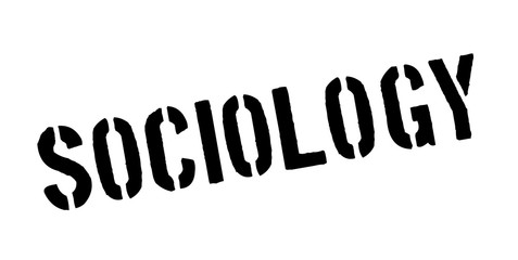 Sociology rubber stamp. Grunge design with dust scratches. Effects can be easily removed for a clean, crisp look. Color is easily changed.