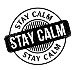 Stay Calm rubber stamp. Grunge design with dust scratches. Effects can be easily removed for a clean, crisp look. Color is easily changed.