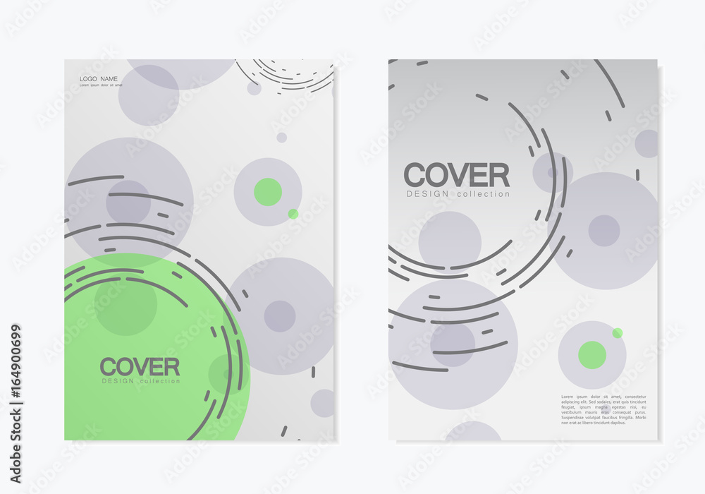 Poster business vector set. brochure template cover design with abstract twirl circle design