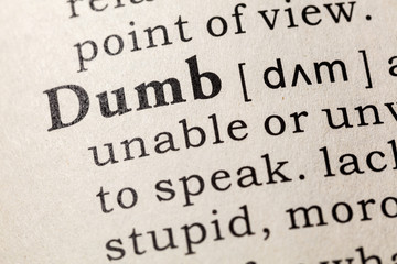 definition of dumb