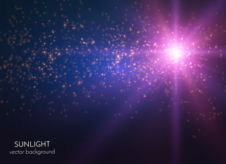 Festive lights star burst vector background. EPS10