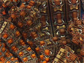 Abstract fractal background computer-generated 3D illustration