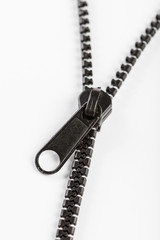 black plastic zipper
