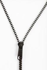 black plastic zipper