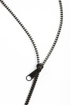 black plastic zipper