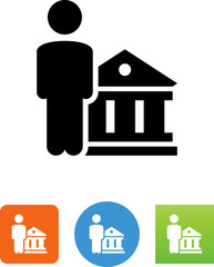 Banker Icon - Illustration