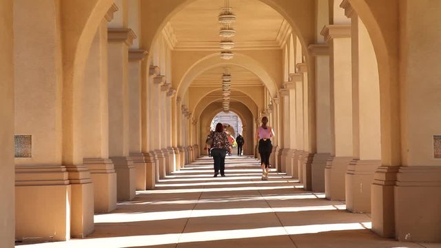 San Diego Balboa Park Museum Arched Pathway