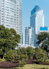 Obraz na płótnie Canvas city financial district in China.
