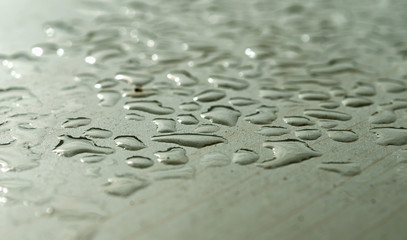 Water drop on the surface.
