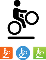 Bicycle Wheelie Icon - Illustration - obrazy, fototapety, plakaty