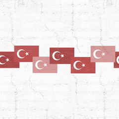 Imaginative design of Turkey flags