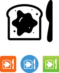 Bread And Jam Icon - Illustration