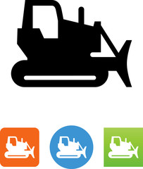 Bulldozer Icon - Illustration © Marc