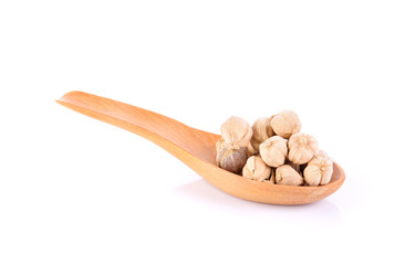 Dried Siam Cardamom Seed on white background