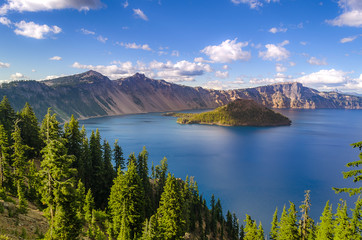 Crater Lake in summer, Oregon