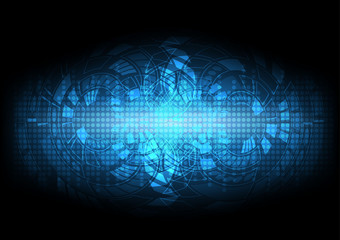 abstract blue sci-fi background for technology illustration
