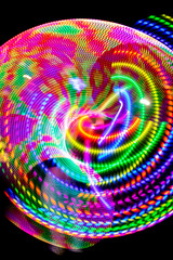 spinning LED hula hoop abstract