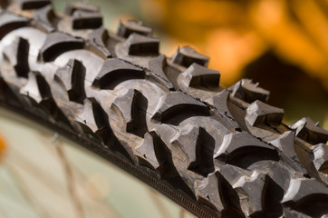 Bicycle tyre tread detail