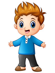 Cute little boy cartoon
