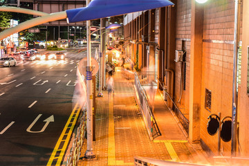 street at night, seoul korea