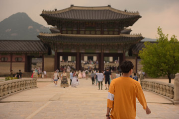 korea traditional palace , gyeongbokgung