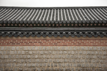 wall of gyeongbokgung palace , korea 