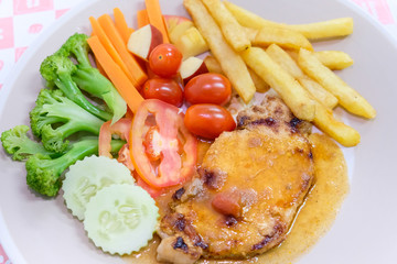 Chicken pork steak