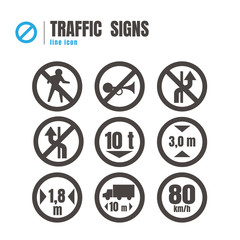 traffic sign icon set. logo. symbol. communications. on white background