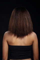 Naklejka premium Asian Woman aftermake up hair style. no retouch, fresh face