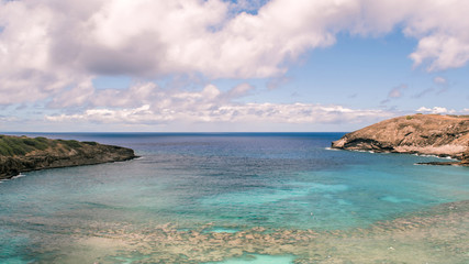 Scenic ocean view at Hanauma Bay, Honolulu