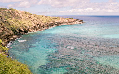 Obraz premium Scenic ocean view at Hanauma Bay, Honolulu
