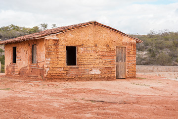Typical mud house of the poor regions of the countryside of Brazil