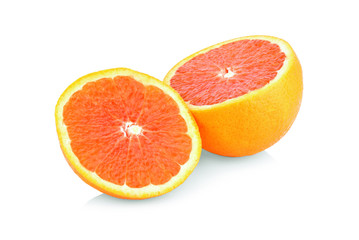 Naklejka na ściany i meble Orange fruit. Piece isolated on white background.