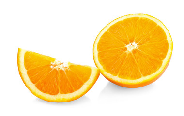 fresh orange isolated on white background