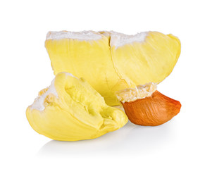 Durian , King of Fruits isolated on white background.