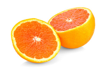 fresh orange isolated on white background