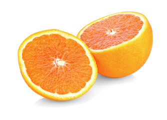 fresh orange isolated on white background