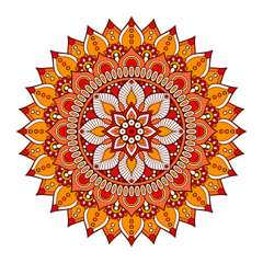 Flower Mandala. Vintage decorative elements. Oriental pattern, vector illustration. Islam, Arabic, Indian, moroccan,spain, turkish, pakistan, chinese, mystic, ottoman motifs. Coloring book page
