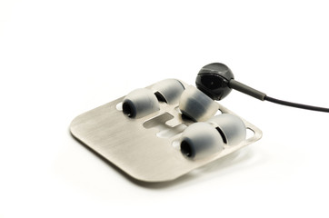 rubber details for earpieces. metal holder for heanphones spare parts