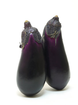 Two large eggplants